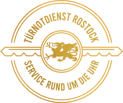 Logo des Tür- und Schlüsseldienstes Rostock – Goldfarbig